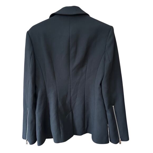 Cinq‎ à Sept- Kym Zipper Cuff Blazer Black Size 8 Formal Corporate Interview - Picture 13 of 14